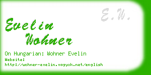 evelin wohner business card